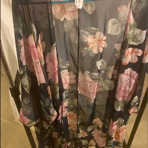 Brand new!!! Navy and floral shawl